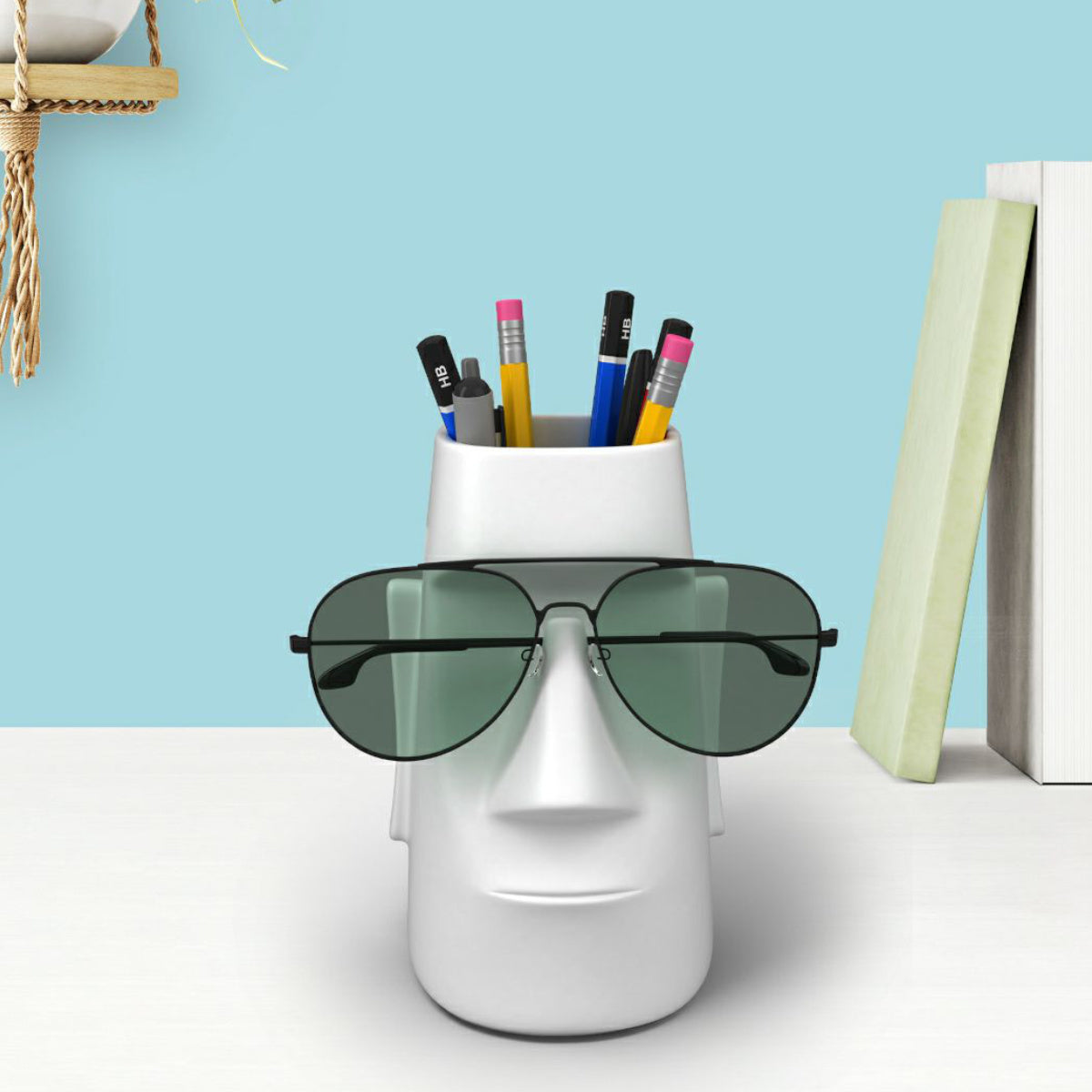 ペン立て Mustard マスタード モアイ ペンスタンド メガネスタンド