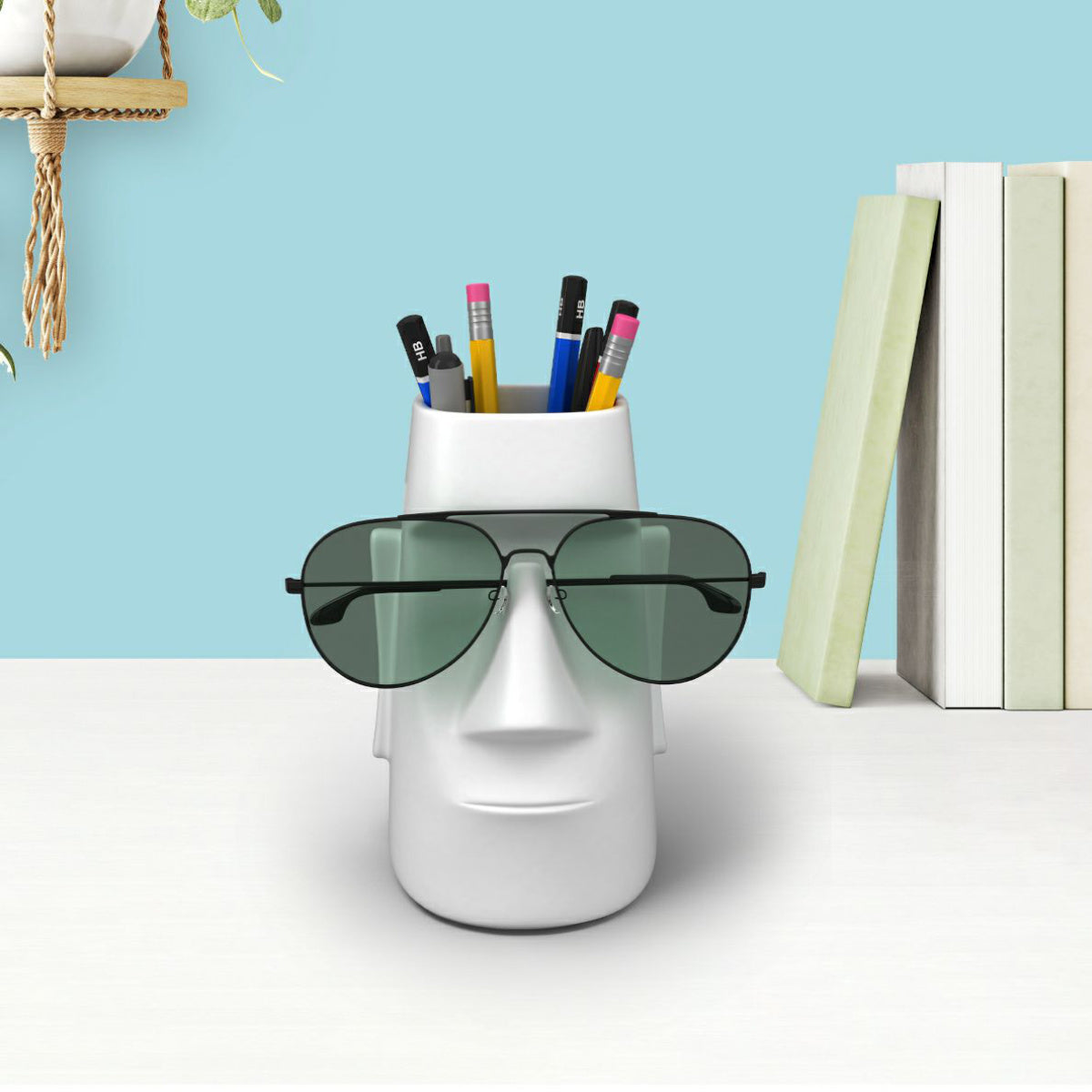 ペン立て Mustard マスタード モアイ ペンスタンド メガネスタンド