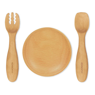 ギフトセット 木製カトラリーセット 9ヶ月～ 天然木 3点セット