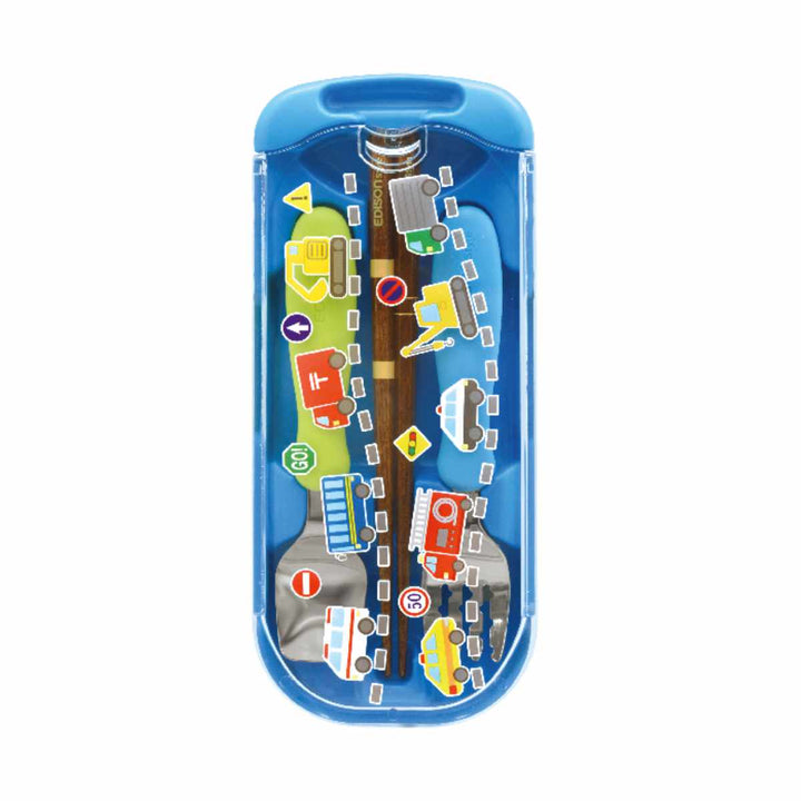 カトラリーセットエジソンのお箸はたらくくるまステンレス木製