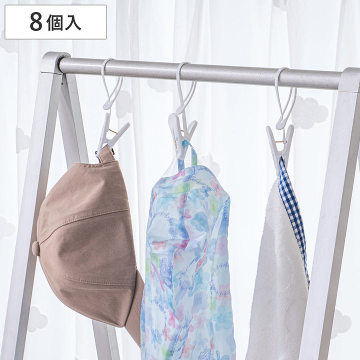 ピンチ洗濯ピンチひも付きフィットピンチneo8個入