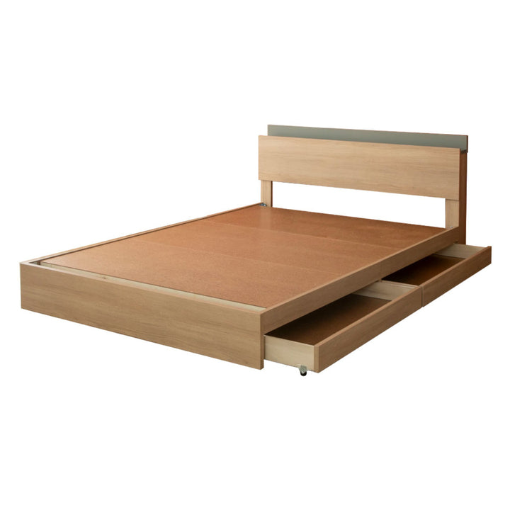 収納付きベッドシングルツートン2口コンセント日本製Apel