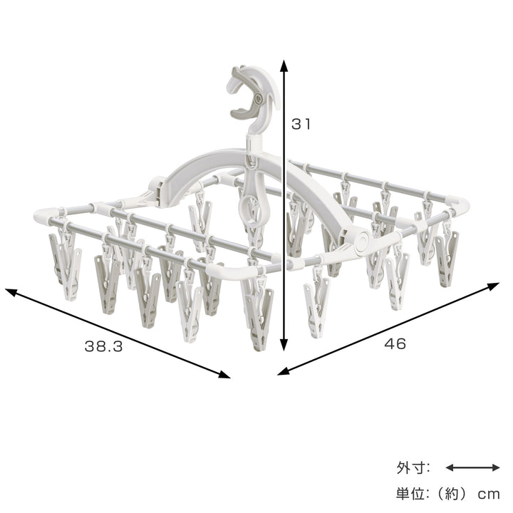 角ハンガーラクMAXアルミ角ハンガー長ピンチ24ピンチ