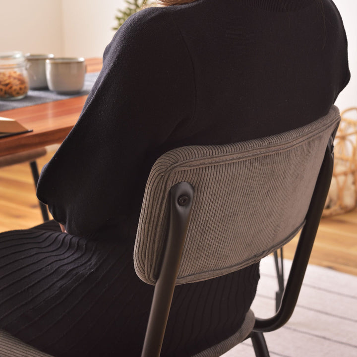 ダイニングチェア座面高47cmコーデュロイ