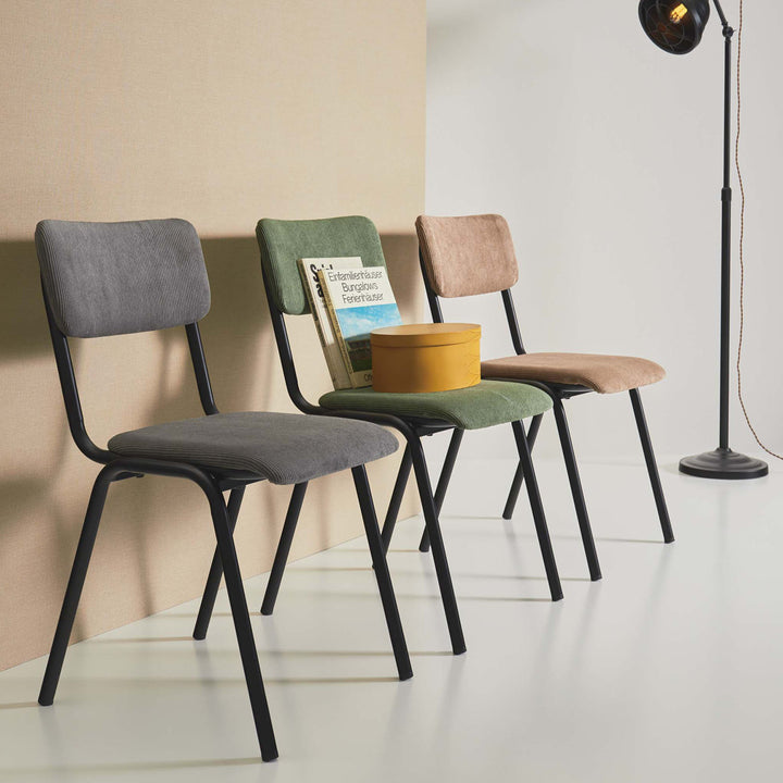 ダイニングチェア座面高47cmコーデュロイ