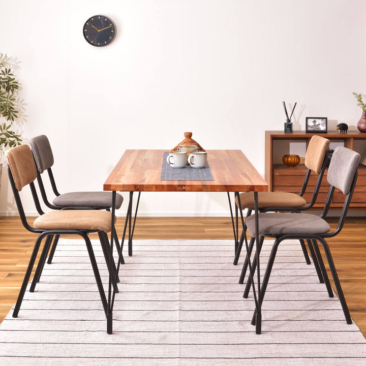 ダイニングチェア座面高47cmコーデュロイ