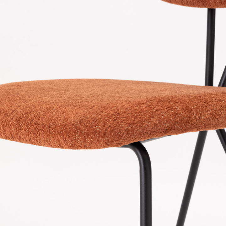 ダイニングチェア座面高45.5cmスチール脚