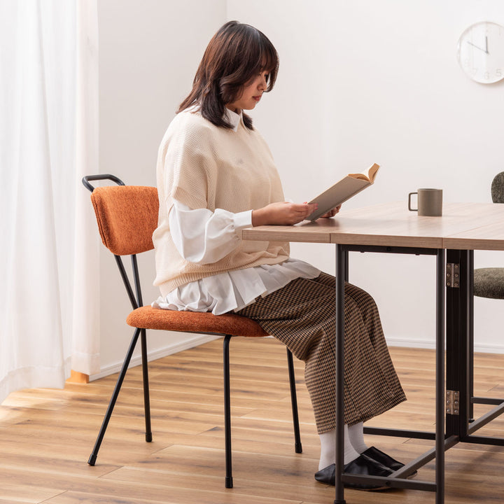 ダイニングチェア座面高45.5cmスチール脚