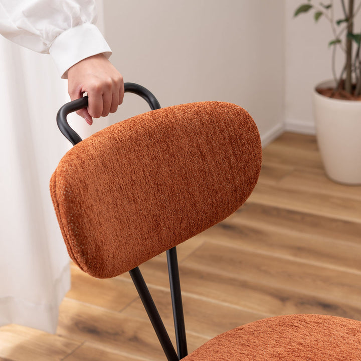 ダイニングチェア座面高45.5cmスチール脚