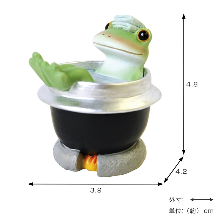 コポー五右衛門風呂でぽかぽかカエル置物