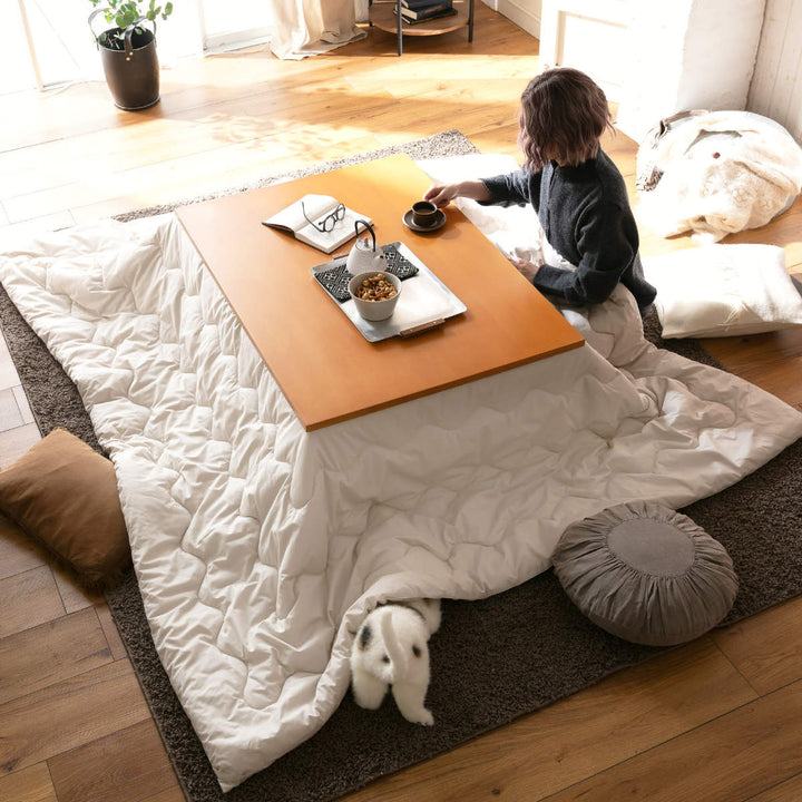 こたつ掛け布団正方形FabtheHome200×200cmカバーなし使用可能洗濯機丸洗い可能Solid