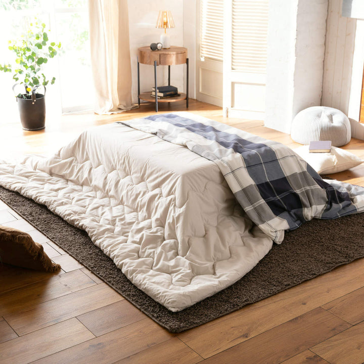 こたつ掛け布団正方形FabtheHome200×200cmカバーなし使用可能洗濯機丸洗い可能Solid