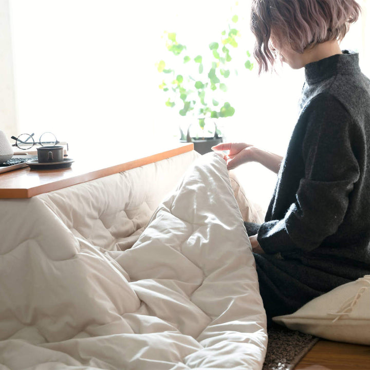 こたつ掛け布団正方形FabtheHome200×200cmカバーなし使用可能洗濯機丸洗い可能Solid