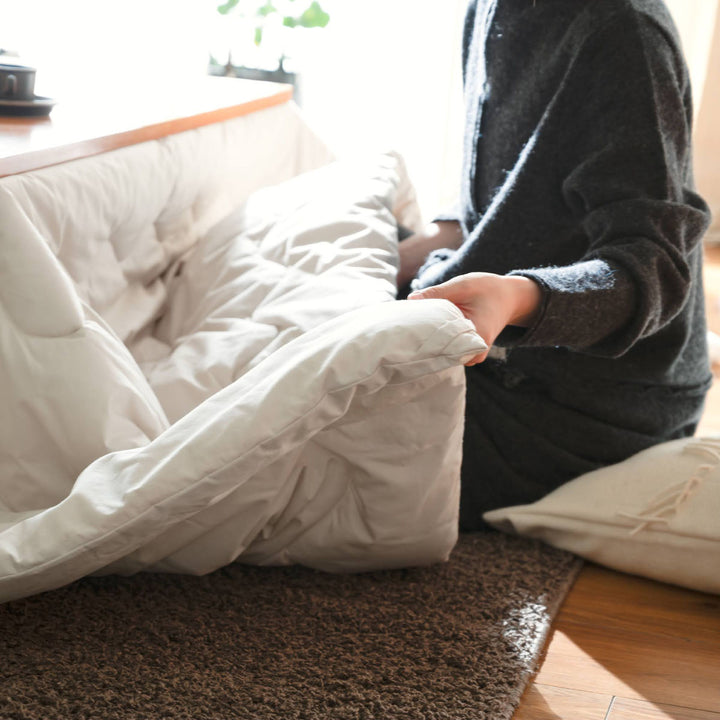 こたつ掛け布団正方形FabtheHome200×200cmカバーなし使用可能洗濯機丸洗い可能Solid