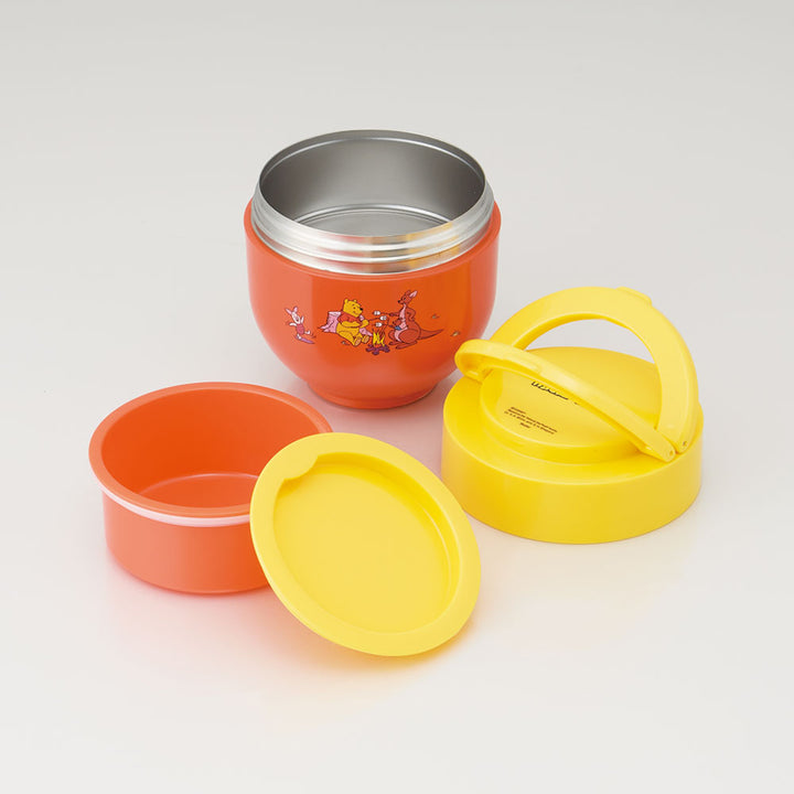 弁当箱保温折りたたみハンドル付保温ジャー540mlレトロプー