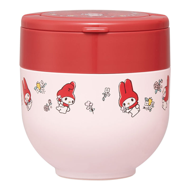 弁当箱保温折りたたみハンドル付保温ジャー540mlマイメロフラワーレトロ