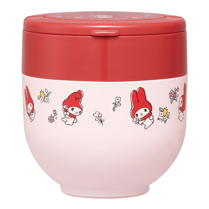 弁当箱保温折りたたみハンドル付保温ジャー540mlマイメロフラワーレトロ