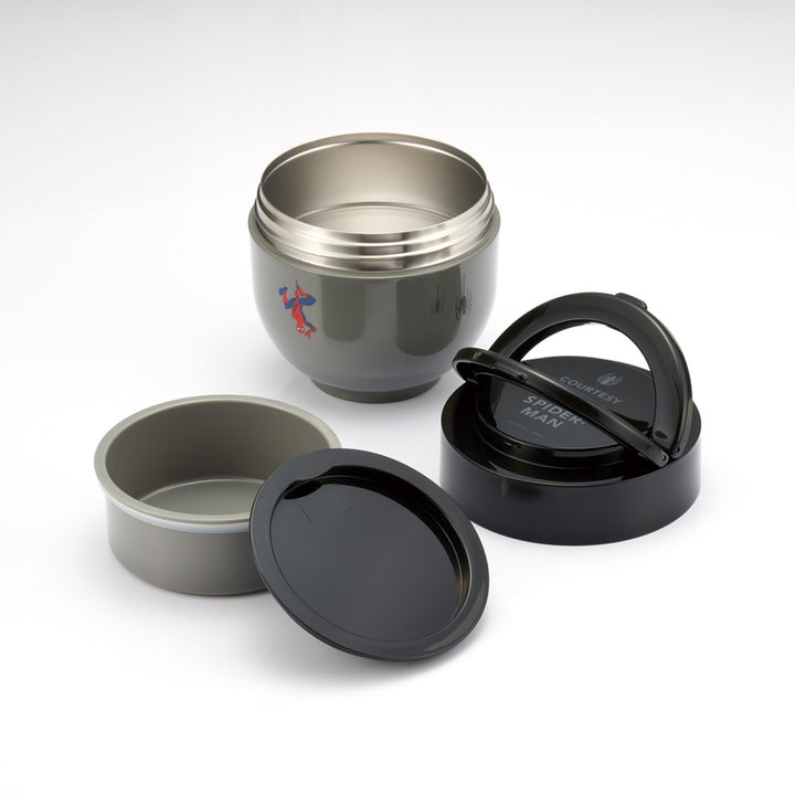 弁当箱保温折りたたみハンドル付保温ジャー800mlスパイダーマン