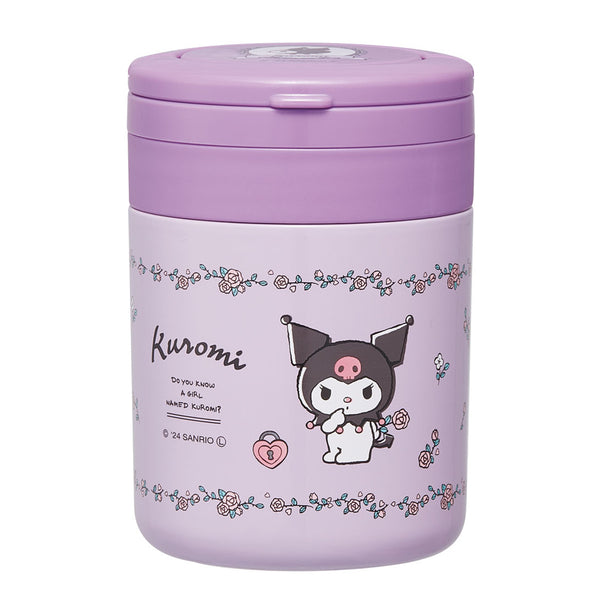 スープジャー折りたたみハンドル付デリカポット300mlクロミフラワーレトロ