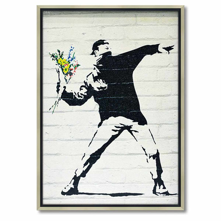 アートパネルバンクシー『フラワーボンバー』63.5×88.5cm