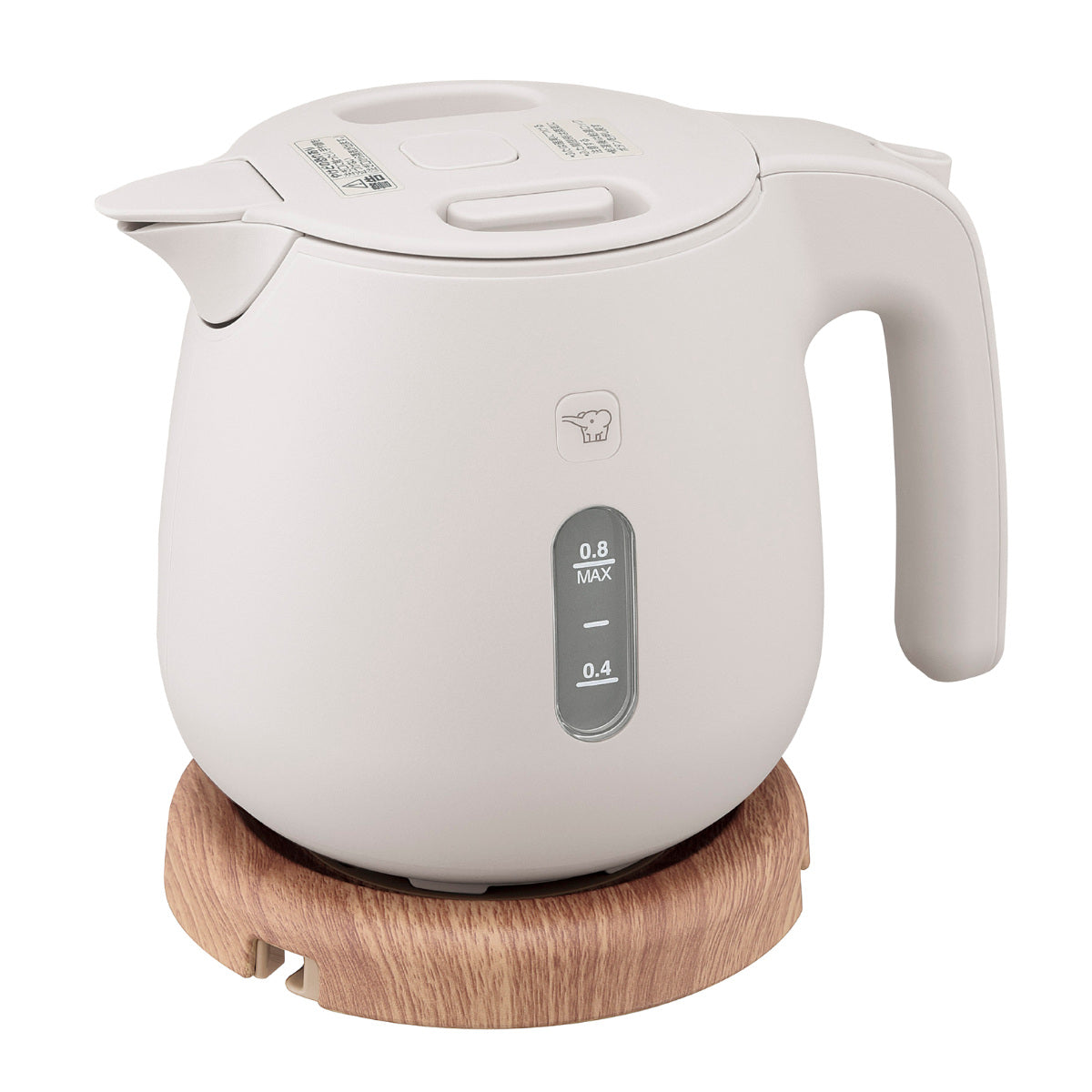象印 電気ケトル 800ml 木目調電源プレート付き 安全設計 空だき防止