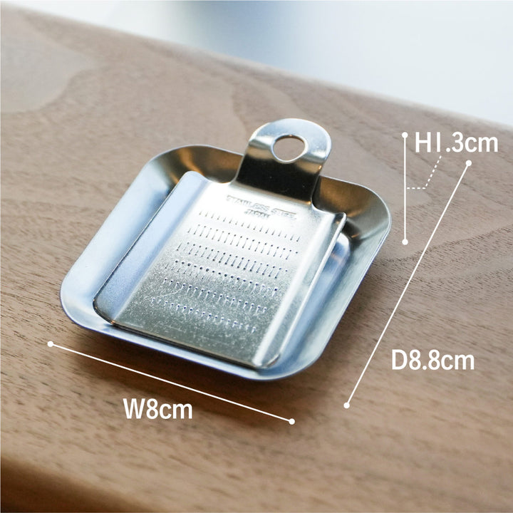 薬味おろしミニatomico受け皿付きステンレス製日本製ちょいと作れる薬味おろし