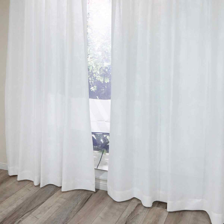 レースカーテン無地UVカットミラーレース100×198cm2枚省エネホワイト