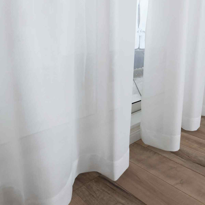 レースカーテン無地UVカットミラーレース100×198cm2枚省エネホワイト