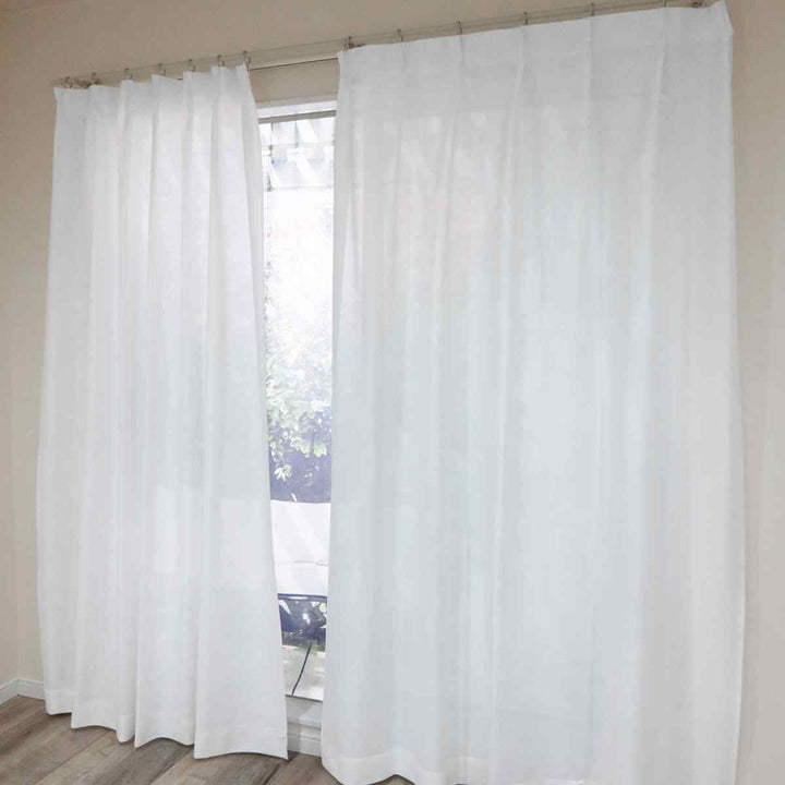 レースカーテン無地UVカットミラーレース100×228cm2枚花粉キャッチ