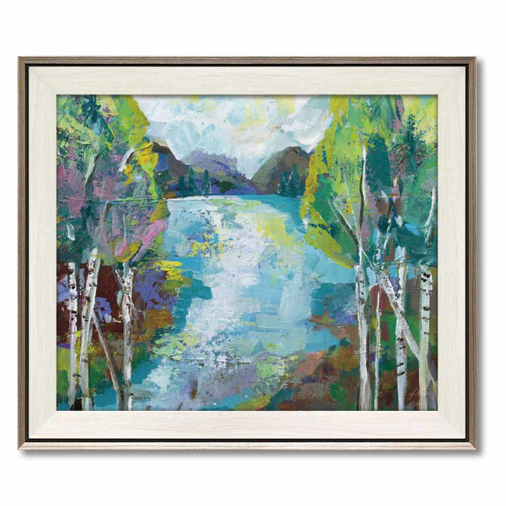 アートパネルジャネットヴェルテンテス『バーチポンド』70.5×60.5cm