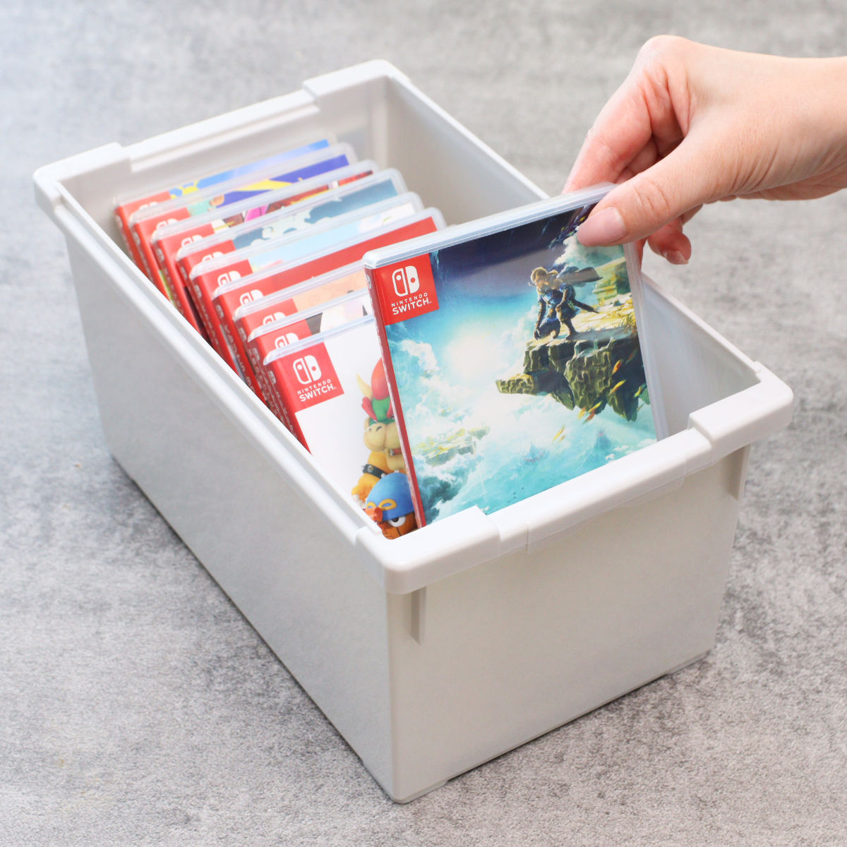 収納ケース いれと庫 DVD ゲーム interior M 幅17.5×奥行30×高さ21cm