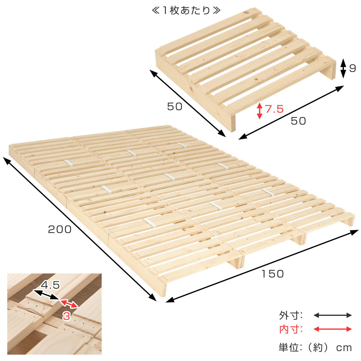 木製パレット　すのこ　12枚セット 木製パレット すのこ 12枚セット パレット 12枚 完成品 パレットベッド
