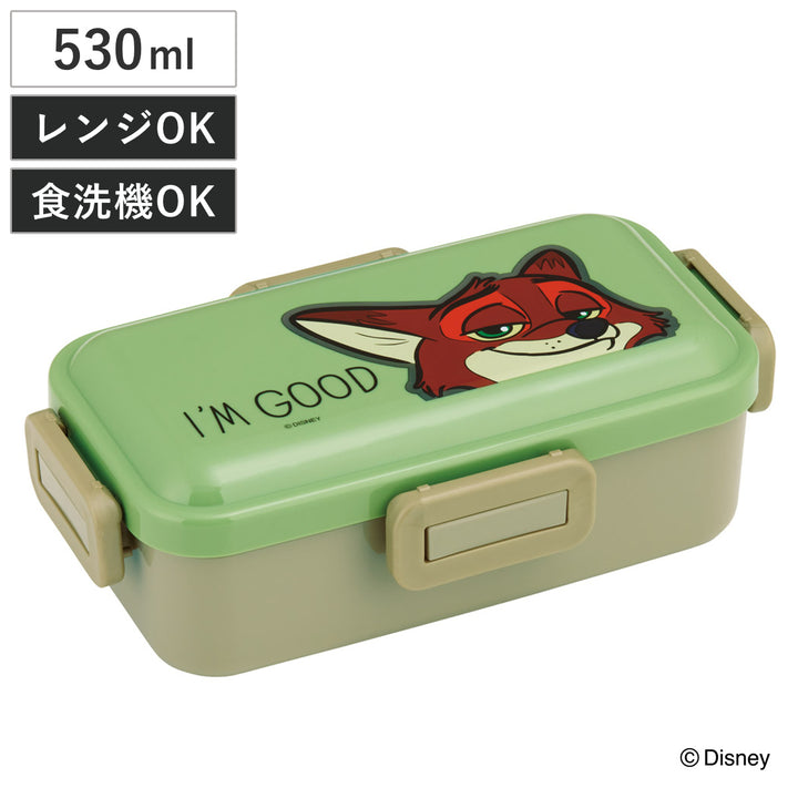 弁当箱1段530ml抗菌ふわっと弁当箱ズートピア／ニック
