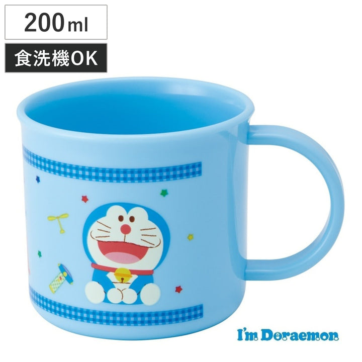コップ200ml抗菌食洗機対応プラコップドラえもんギンガム