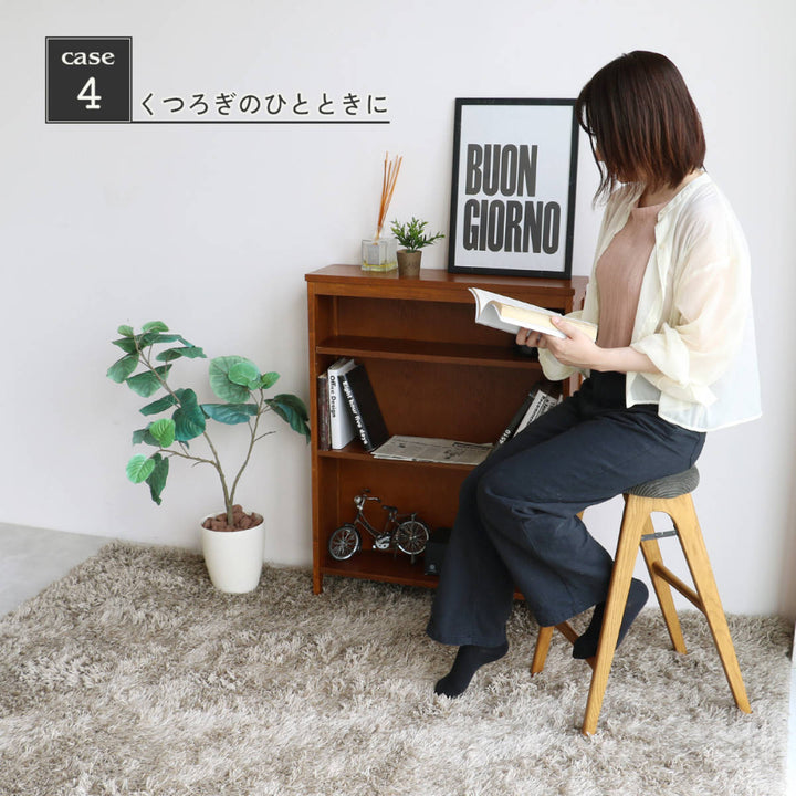 スツール折りたたみ高さ60.5cm天然木