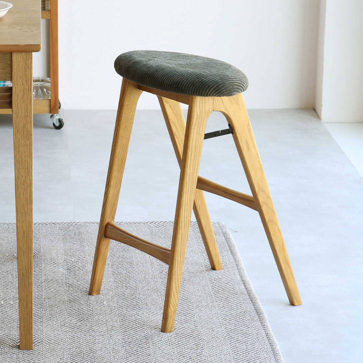 スツール折りたたみ高さ60.5cm天然木