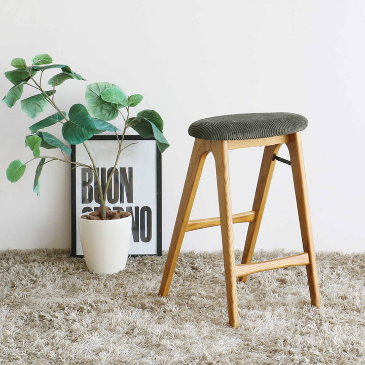 スツール折りたたみ高さ60.5cm天然木