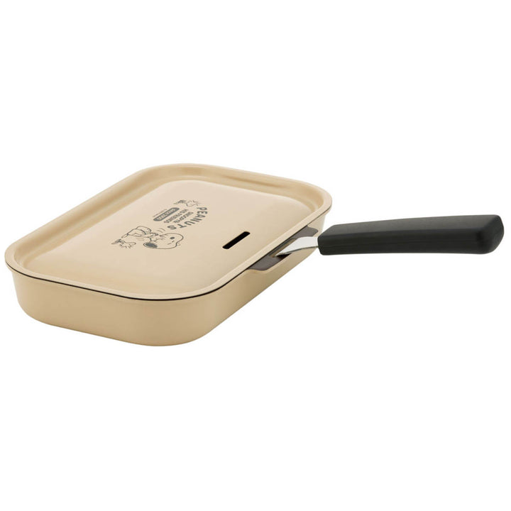 グリルパンスヌーピー着脱ハンドル付き蓋付きグリルクッカー