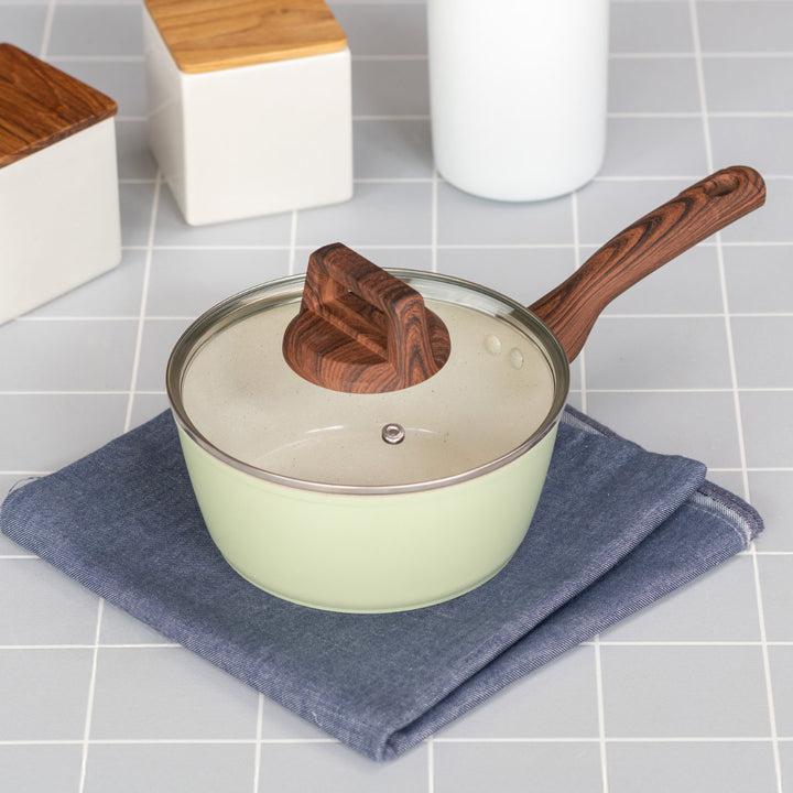 片手鍋18cmIH対応セラミークセラミックコート