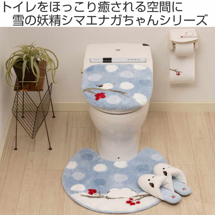 トイレマットシマエナガちゃん約60×60cm