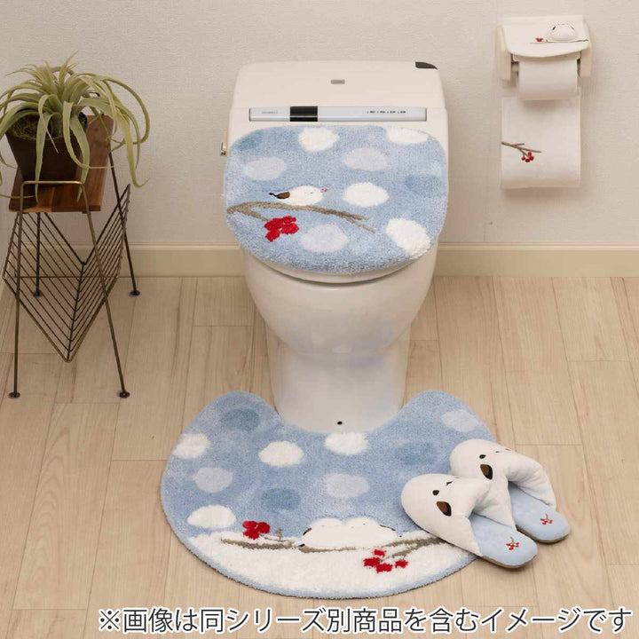 トイレマットシマエナガちゃん約60×60cm