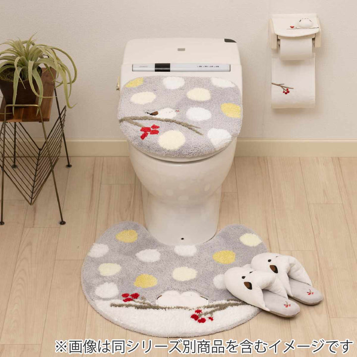 トイレマットシマエナガちゃん約60×60cm