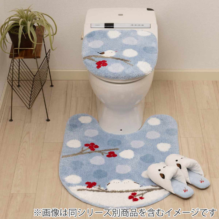 トイレマットシマエナガちゃんロング約80×60cm