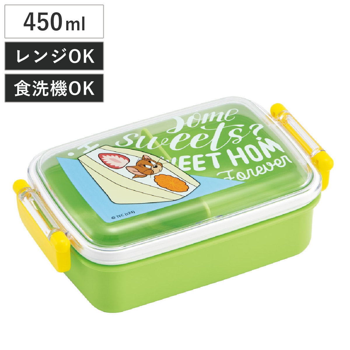 弁当箱 1段 450ml 抗菌ふわっとタイトランチ トム＆ジェリーEAT.EAT