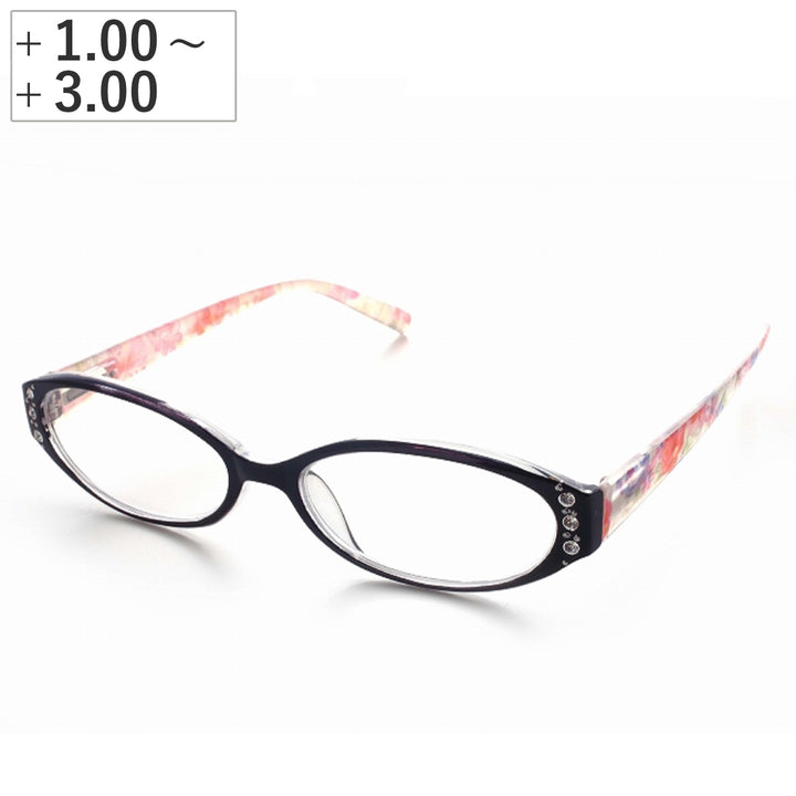 老眼鏡シニアグラスポリカーボネイトブルーライトカット＋1～3ピンク