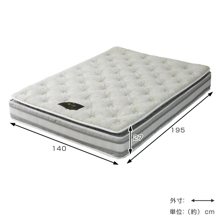 極厚ピロートップ硬さの選べるマットレスダブルサンライズイエロー咲夜NoWay!