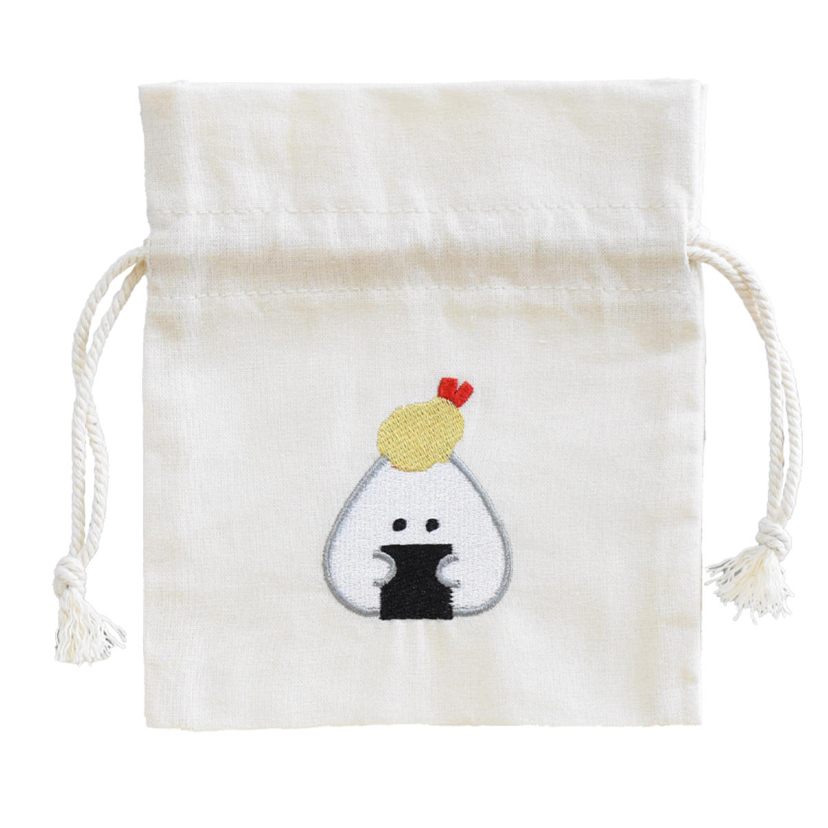 巾着 ポーチ ぎゅっとおにぎりさん 刺繍 ミニ巾着 布製 – ハウジー