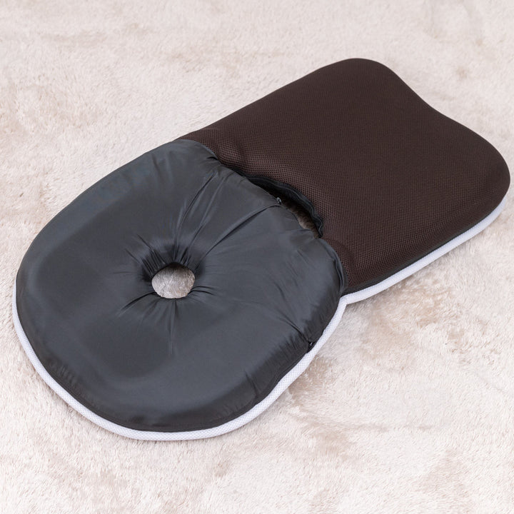 座椅子1人掛け幅50cmコンパクトリクライニングメッシュ低反発ドーナツ座椅子