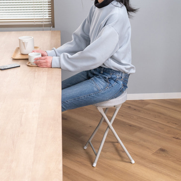 折りたたみ椅子スツール座面高49.5cmクッション座面