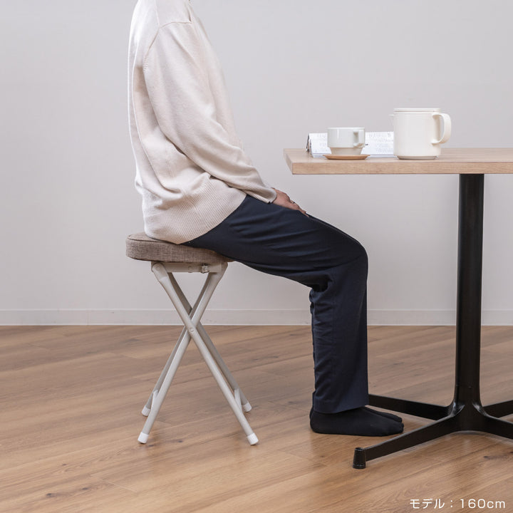 折りたたみ椅子スツール座面高49.5cmクッション座面